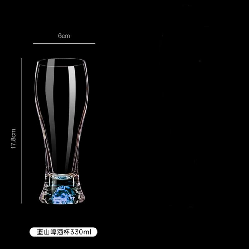 New Blue Mountain Craft Beer Cup High-end Luxury Crystal Glass Large-capacity Water Glass Draft Beer Cup Ktv