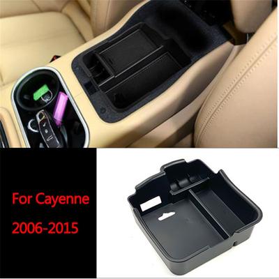 1PC Car Central Armrest Storage Box For Porsche Cayenne 2006- Console Arm Rest Glove Tray Holder Case Container Car Styling