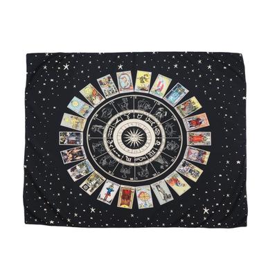RELIGHT Tarot Magische Wand Innenvorhang 100 x 75 Wandteppich, Magie, Wahrsagerei, Tricks, Aufhängen, (Schwarz (Tarotkarten, Dünn), cm)