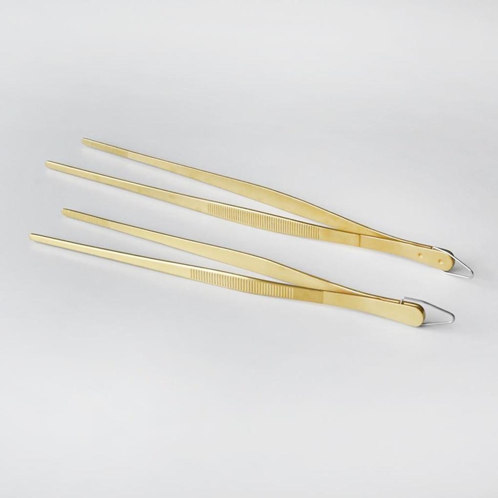 Stainless Steel Cooking Tweezers, Gold