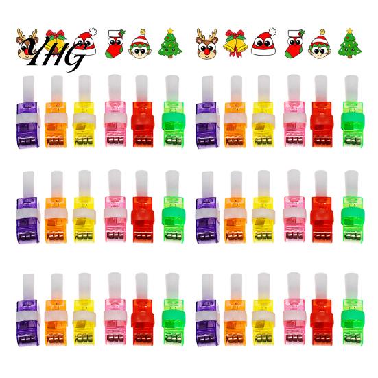 Holiday Event Giveaways Christmas Finger Projector Light, Mini Patterns LED Toy for Kids, Party Favors Light Up Ring Projection Xmas Supplies Lights