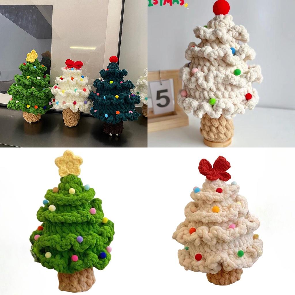 Handgemachtes DIY Strickmaterial-Set für Weihnachtsbaum mit Weihnachtsmann Perfektes Geschenk für Weihnachtsfeier