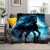 Ethereal Horse In Storm Blanket Flannel Blanket Throw Blanket Sofa Cover Blanket Soft Premium Blanket Picnic Blanket Tv Blanket Gifts