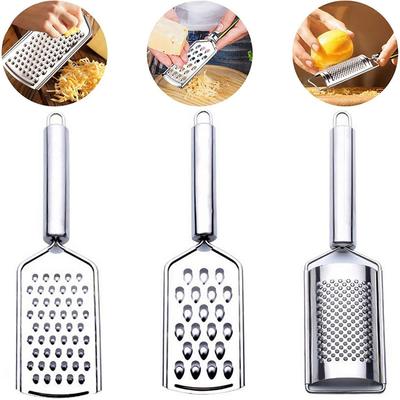 LMETJMA Mini Cheese Grater With Handheld Cheese Shredder Stainless Steel Cheese Lemon Zester For Chocolate Ginger Garlic JT361
