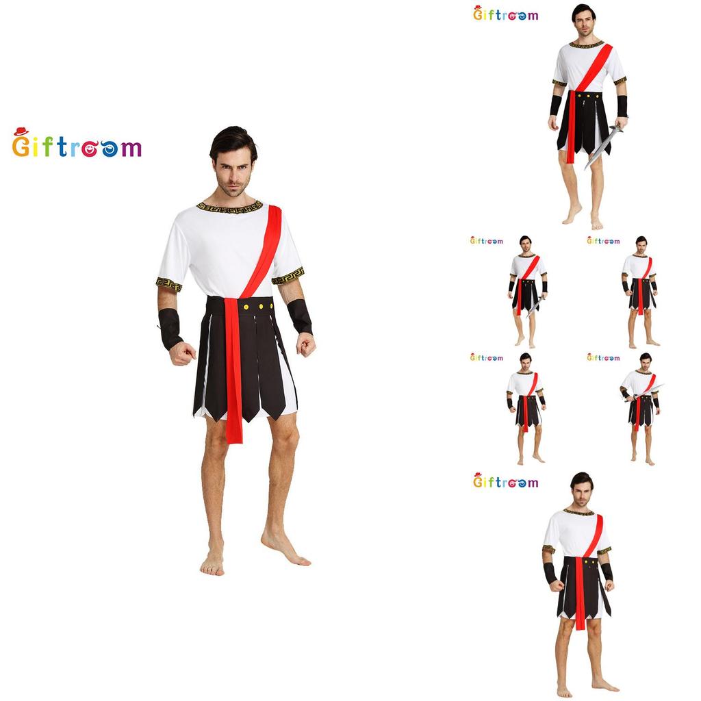 Stilvolles und bequemes Herren-Cosplay-Römerkrieger-Bühnenkostüm für Erwachsene