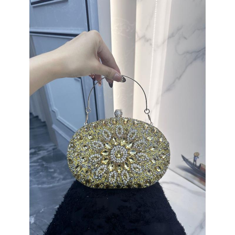 Popular Sunflower Dinner Bag Ladies Banquet Clutch Bag Handbag Dress Evening Bag Diamond Bag 21x5x13cm золотой