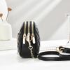 IELGY Ladies Messenger Bag Diamond Chain All-Match One-Shoulder Small Round Bag