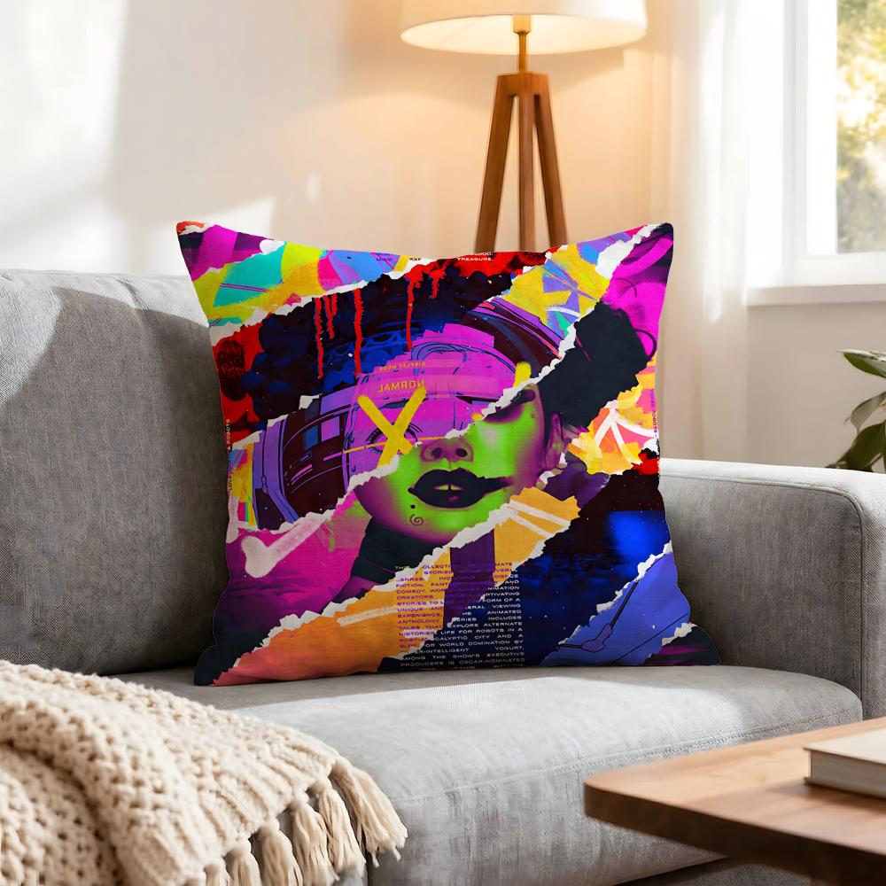 Show Love Death  Robots Cushion Cover Pcs Decorative Covers Soft Cushion Case for Sofa Couch Decor x x Pillowcases