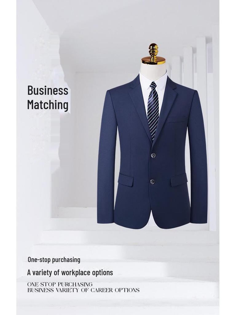 601 Men's Slim Fit Business Suit - Professional Formal Attire for Work and Interviews