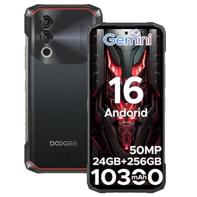 Doogee Blade 10 Power Odolný smartphone, Android 16 10300mAh & 18W Rychlé nabíjení, 24GB+256GB/2TB, Osmijádrový, 50MP Fotoaparát, 6,6 palce, 3 Sloty pro karty