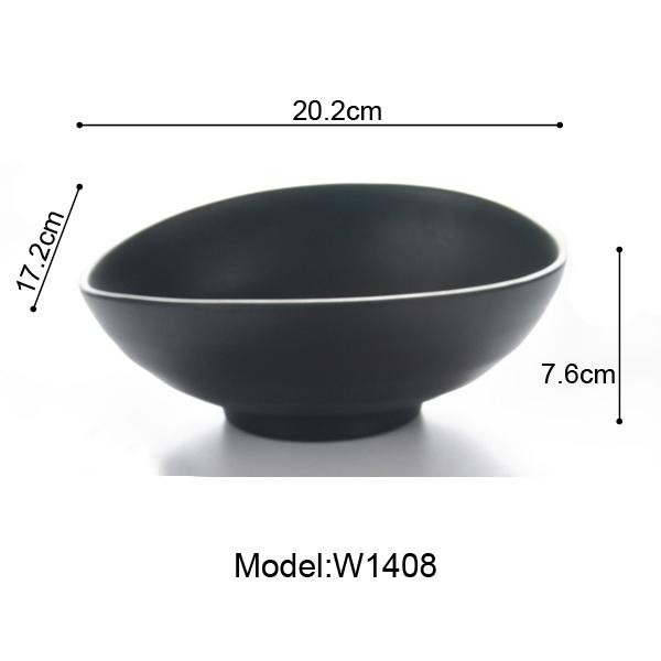 Imitation Porcelain Frost Melamine Dinnerware Oval Bowl Japanese Restaurant Chaos Big Bowl A5 Melamine Bowls Melamine Tableware