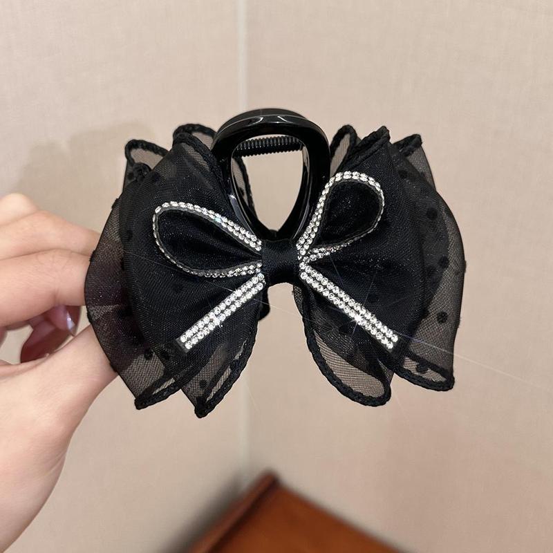 Fabric Bow Grab Hair Clips Women'S Korean Style Hairpin Shark Cawl Clips Girls Hair Accessories