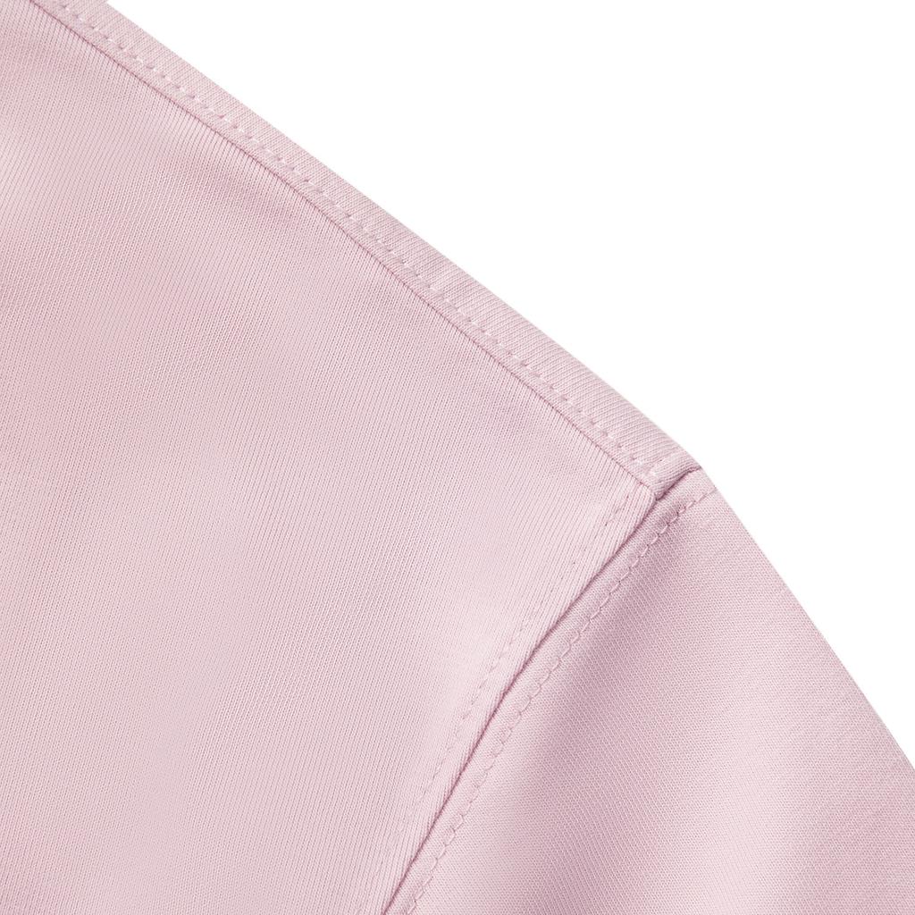 Li Ning China Color Series Casual Minimalist Solid Color Round Neck Pullover Short Sleeve T-Shirt Men T-Shirts Nude-Pink AHSV145-17