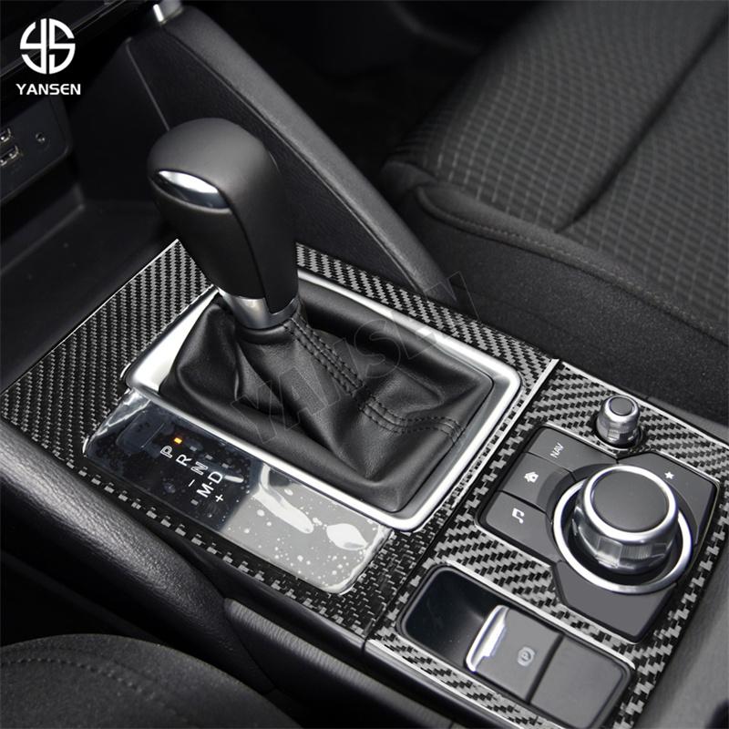 Gear Shift Panel Decoration Cover Sticker Decal Carbon Fiber Sticker for Mazda CX5 2013 2014 2015 2016 Car Interior Accessories