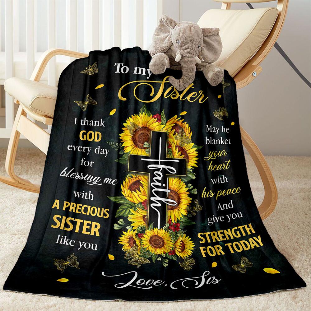 1pc Sunflower Field Bloom blanket Soft and Warm for Sofa Office Camping Travel Livingroom Great Gift for Friends and Family Comfortable All Seasons