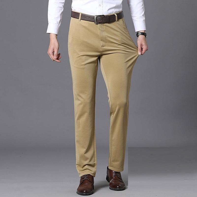 Men's Summer Thin Fashion Business Casual Suit Pants Long Pants Men's Elastic Straight Sleeve Formal Pants