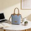 Simple Urban Style Pu Water Bucket Handbag With Detailing For Daily Wear
