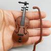 Plastic Dollhouse Mini Violin Crafts Miniatures DIY Dollhouse Violin Mini Musical Instrument Model for Dollhouse Accessory