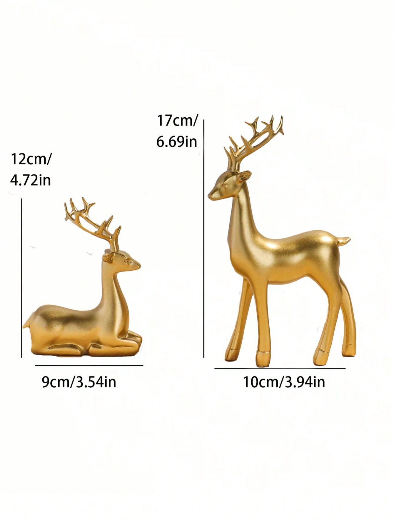 

2 шт. европейские легкие роскошные благоприятные лосиные смоляные украшения, домашние украшения для привлечения удачи, шкафы, консоли, ТВ-тумбы, настольные украшения Fawn Gold&one-size
