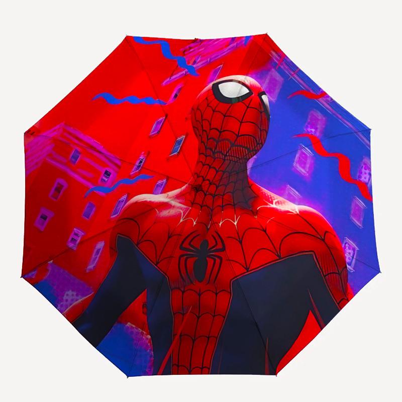 

1pc SpiderMan Automatic Folding Umbrella - Compact 8-Rib Design, Durable Plastic & Iron, Daily Use Z1230042
