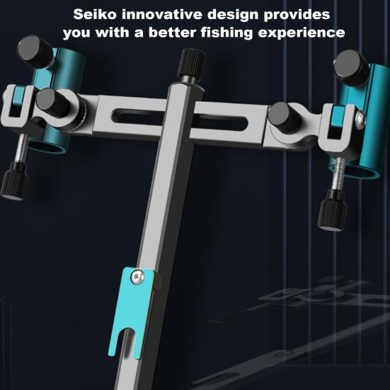 Dvojitý držák rybářského prutu Nastavitelný o 360 stupňů Hliníková slitina hořčíku Vysoce výkonný stojan na rybářské pruty Venkovní příslušenství pro rybaření