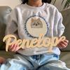 1pc NEW Penelope example Customized Letter Laser-Cut Sign Wooden Plaque Wooden Decor Handcrafted with Elegant Cursive Lettering