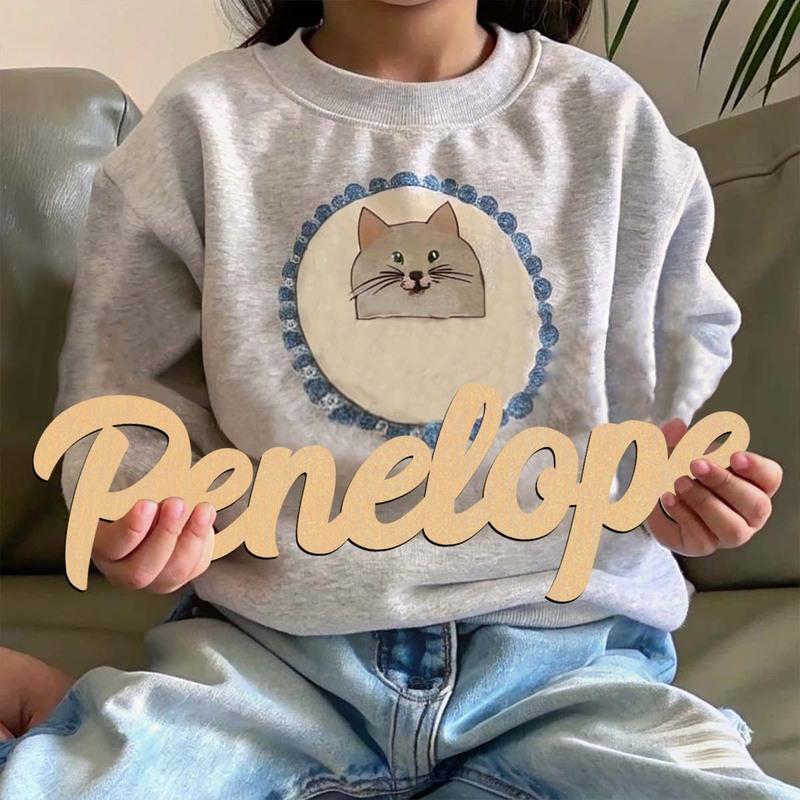 1pc NEW Penelope example Customized Letter Laser-Cut Sign Wooden Plaque Wooden Decor Handcrafted with Elegant Cursive Lettering
