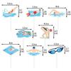 Swim-Themed Birthday Party Decoration Set: Cake Topper, Banner, and Pool Party Decorations