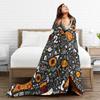 Fast Food Yummy Burger Pizza Doughnut Blankets Coral Fleece Plush All Season  Multi-function Soft Throw Blanket for Sofa
