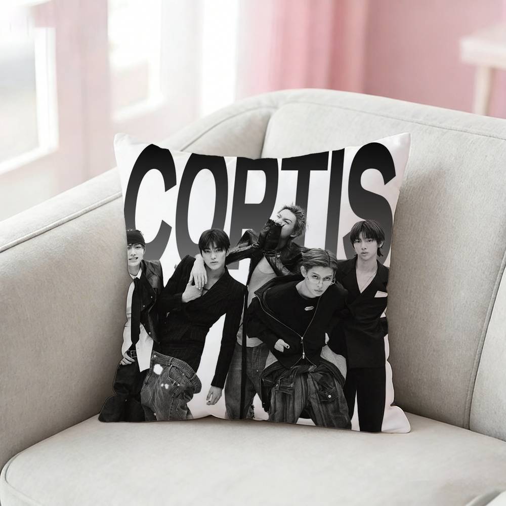Kpop CORTIS Pillow Case for Sofa Living Room Home office Decor Protective Cover