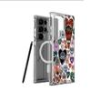 Colorful Heart Eyes Magnetic Case for iPhone 15/16/17 Pro Max: Transparent Full Coverage