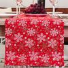 New Year Home Dec Ration Xmas Table Flag Holiday For Dining Tables Snow Printed Xmas Decor
