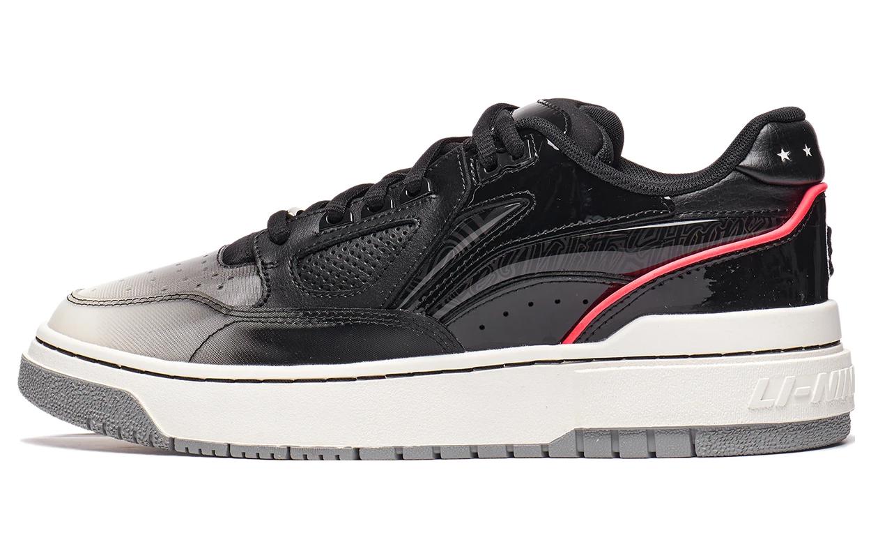 Li Ning Rookie 2 BadFive Износостойкие Дышащие Низкие Кеды для Скейтборда Мужские Черно-Белые ABCS115-7 44