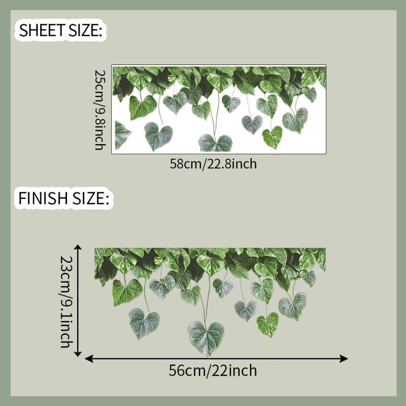 UV Transparent Green Plant Window Sticker: Bedroom Balcony Decor