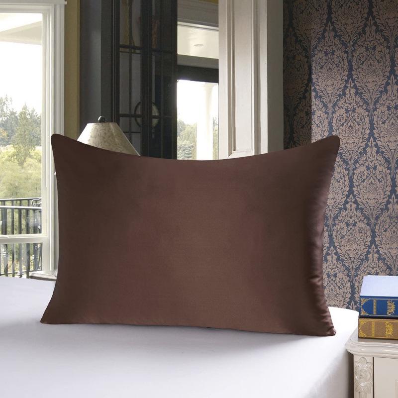 Ice Silk Imitation Pillowcase - Stain Resistant, Thickened, Pair Pack, Free Shipping