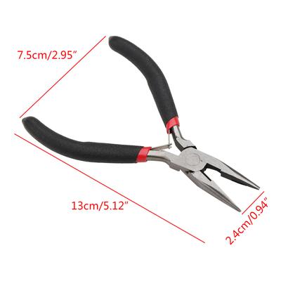 5inch Stainless Jewelry Pliers Needle Nose Wire Bending Plier Toothed Sharp Nose