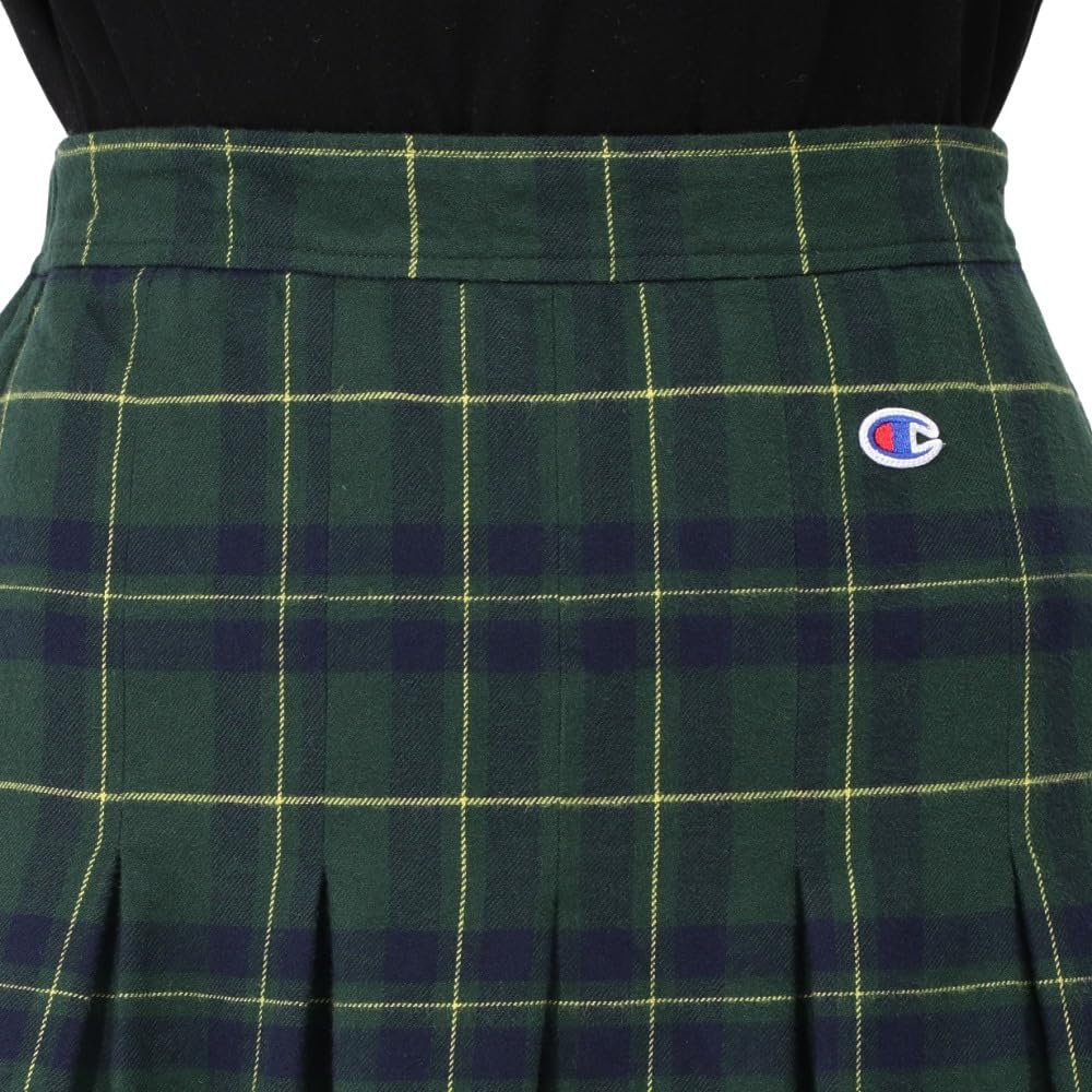 Champion Cotton Check Skirt with 100% One-Point Logo, CW-A209-37G-M