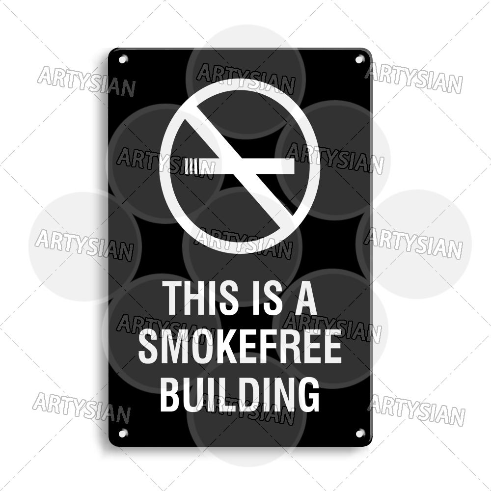 No Smoking Metal Sign Smoke Free Prohibition Warning Sign No Vaping Smokefree Plaque