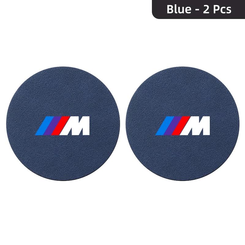 2Pcs Car Water Cup Bottle Holder Anti-slip Mat Pad Suede For BMW M E46 E90 E60 F10 F30 E39 E36 F20 E87 G30 E92 E91 Accessory