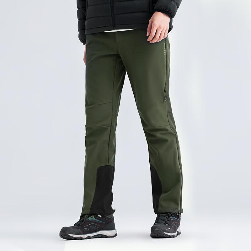 Men's Tuoluzhe Six Gates Outdoor Fleece-Lined Straight-Leg Softshell Pants