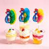 Hawaiian Tissue Paper Umbrella Fruit Stick Swizzles For Party Table Centerpieces