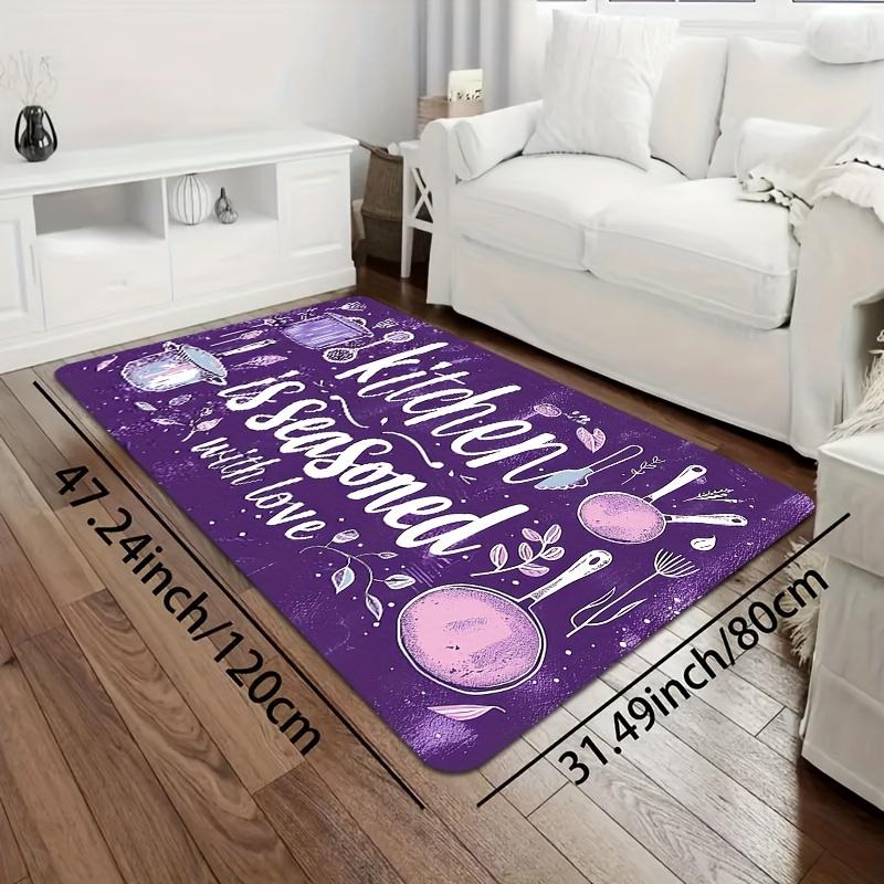 1Pcs Anti Fatigue Kitchen Rugs, OneHouse Coffee Print Waterproof Non-Slip Thick Cushioned Kitchen Mat Heavy Duty Comfort Standing Mat for Kitchen