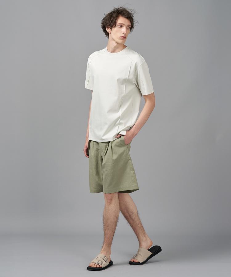 COMSPACE1980 Wide Double-Pleat Shorts_Khaki