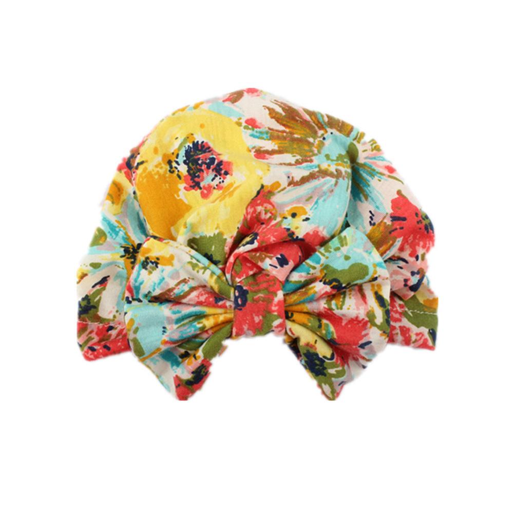 Children  Soft Cotton Warm Hat Delicate Bowknot Cap for Autumn Winter