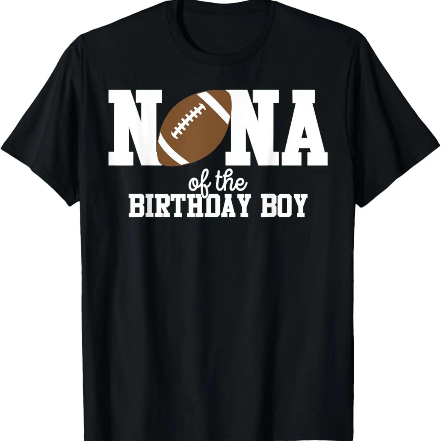 Nana of the Birthday Boy Football Lover First Birthday Party T-Shirt S чёрный