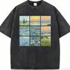 Vintage Prané Umělecký Obraz Tisk Tričko Slavné Mistrovské Dílo Koláž Grafické Tričko Ležérní Streetwear Unisex Bavlněný Top