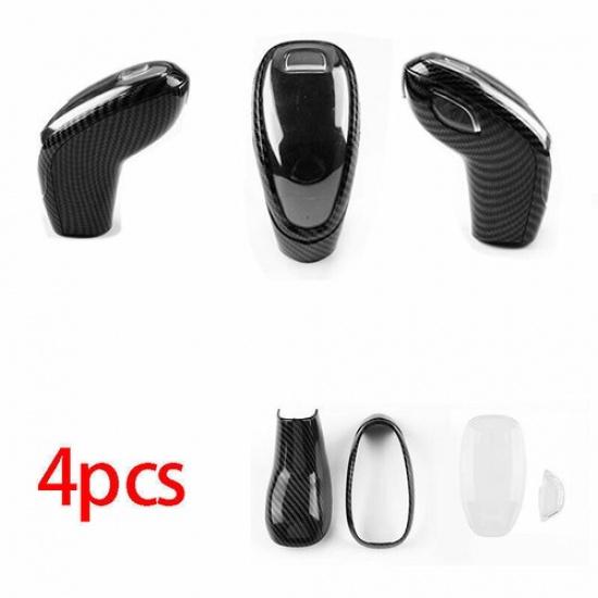 Central Console Gear Shift Knob Trim ABS Carbon Fiber For Cadillac CT5 -