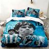 Conjunto de 3 peças Diego Maradona Perfeito para uso no quarto Conjunto de cama confortável inclui uma capa de edredom e duas fronhas Presente ideal de aniversário ou Natal