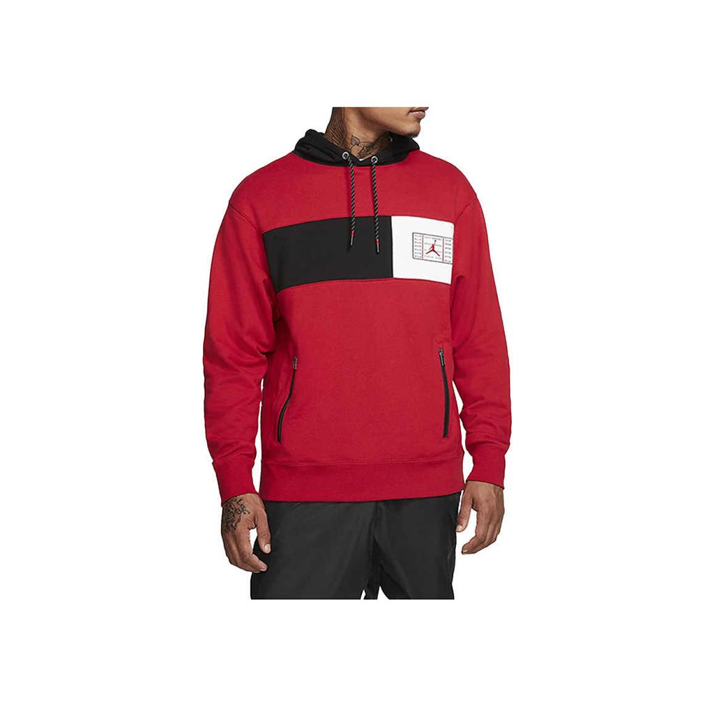 Air Jordan 11 Legacy Patchwork Pullover Hoodie Men Tops Red CU1510-687