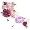 Dubonnet Removable Peony Flower Wall Sticker Living Room Wallpaper Decal Home Art Decor KTY